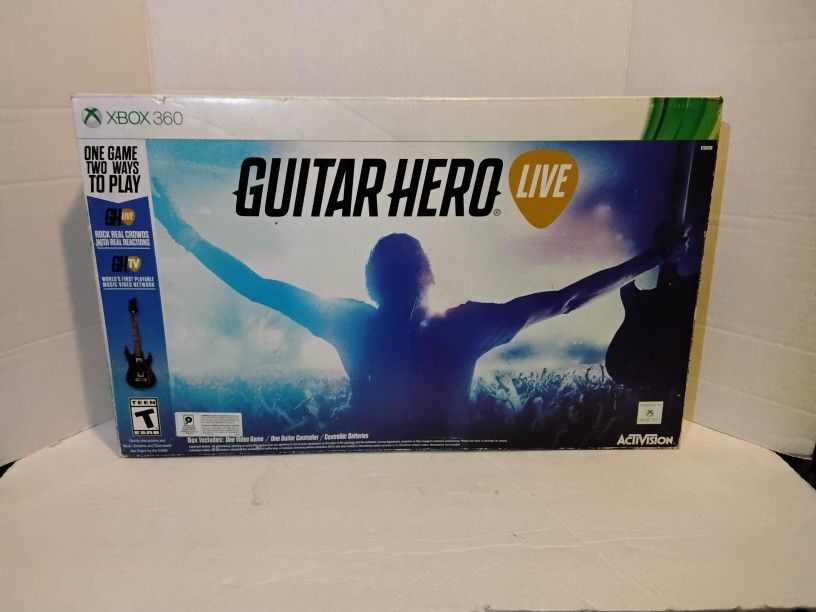 Guitar Hero Live For Xbox 360 Guitar And Dongle In Box No Game