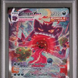 Pokémon TCG Gengar VMAX Fusion Strike 271 264 Holo Secret Rare Alt Art PSA 10