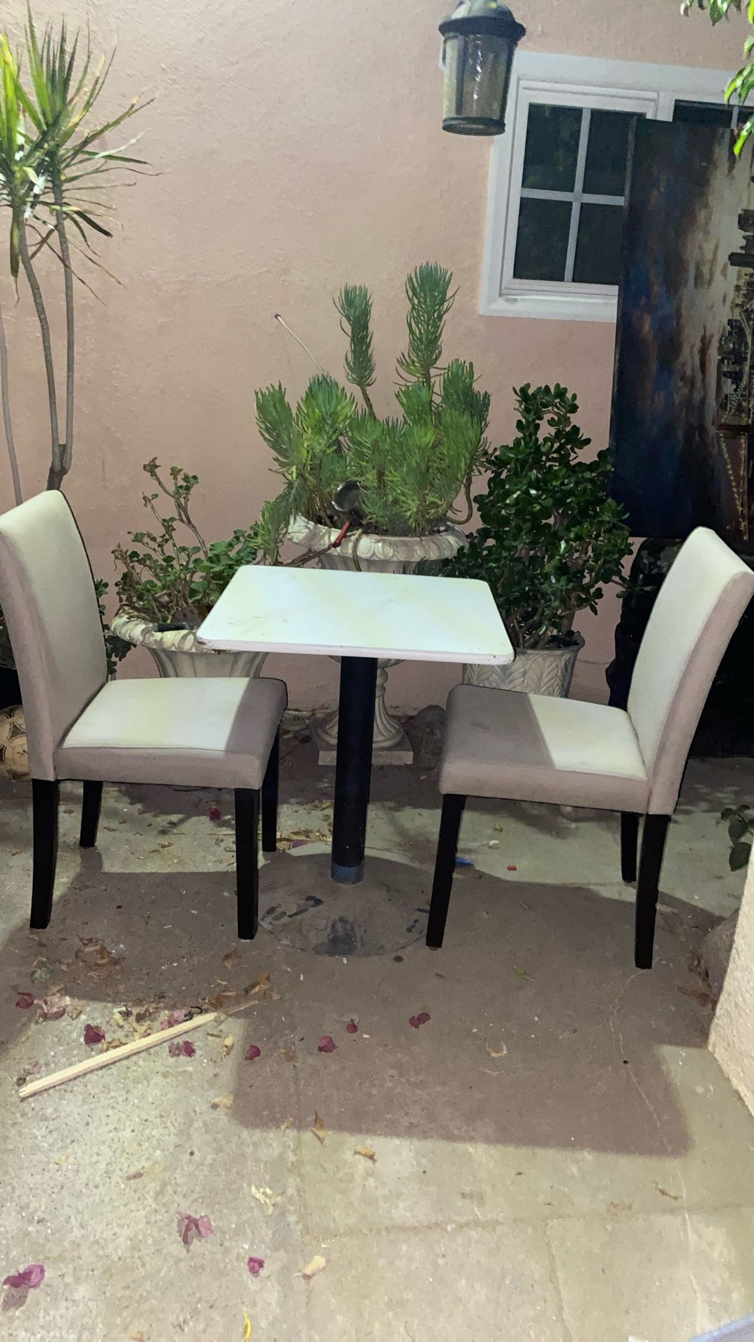 Three pieces Dining Set Space Saver Two Comfortable Chairs And Table Good Style Nice Color
