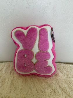 VIBE Retro 10" Pink Plush Pillow New With Tags