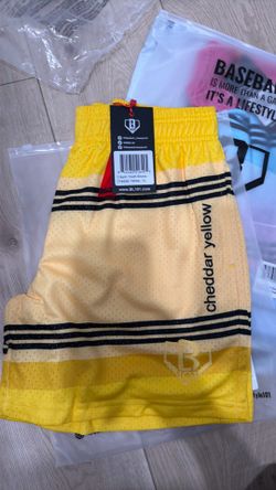 Baseball lifestyle 101 crayon new shorts cheddar yellow youth large