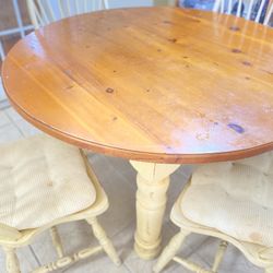 French Country Table With Matching Hutch
