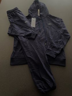 Alo Yoga Tracksuit Set Navy Blue