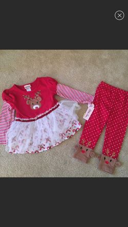 NWT deer tutu dress 2 pcs set size 3T 4T