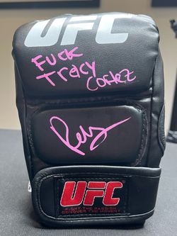 Ailin Perez UFC Signed Auto Inscription “F Tracy Cortez” Pink Glove Bantamweight