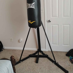 40-50 pound Everlast boxing bag with stand