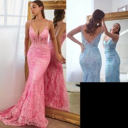 New With Tags Fitted With Embellishment Print Size 6 Pink Prom Dress & Formal Dress Only $215