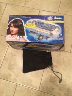 White and blue Conair instant heat hair setter !
