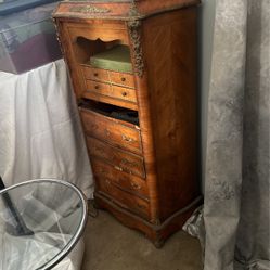 19 Century Secretary Tower Real Wood Antique