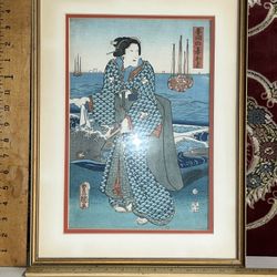  Utagawa Kunisada (born 1786 Died 1865) Japanese , Woodblock Print Figural
