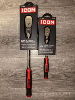 Icon 1/4, 3/8 Locking Flex Head Ratchet