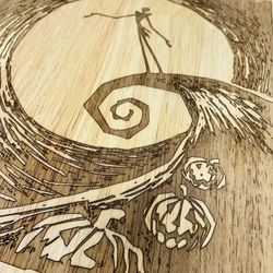 Jack Skellington  Serving Board With Cheese Tools & Bottle Opener Gift Set
