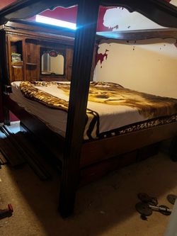 King Size Solid Wood bed set