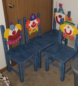 wooden clown chairs for kids for Sale in Pleasant Prairie, WI