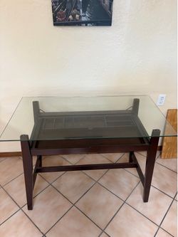 Glass desk