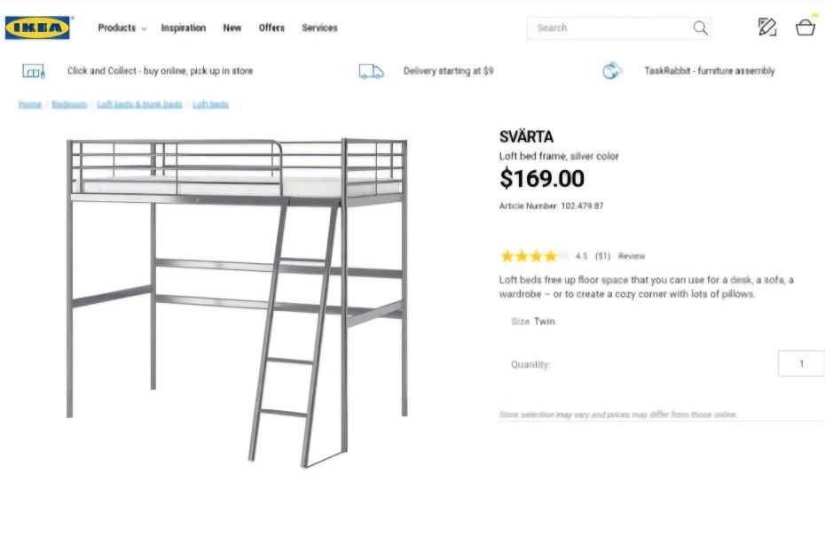 IKEA Twin Loft Bed