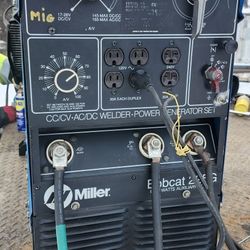 Miller bobcat 225G & millermatic S-32SC12 WIRE FEEDER with Gas and No Gas