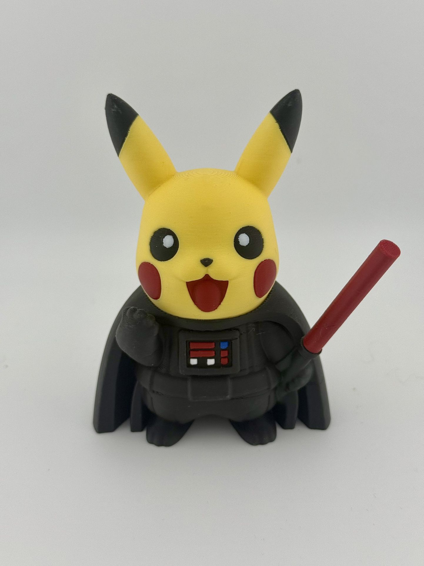 Custom 3D Printed Pikachu Darth Vader Figure – Pokémon Star Wars Collectible ⚡✨🖤