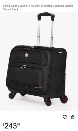 Swiss Gear SWA5176 15-Inch Wheeled Business Laptop Case - Black