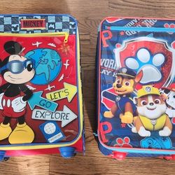 Kids Carry-on Suitcases / Roller Bags, Paw Patrol & Mickey Mouse