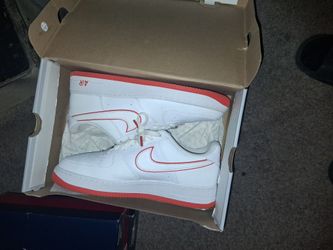 Picante red and white nikes size 11