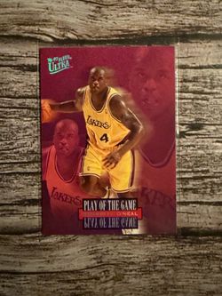 1996-97 Fleer Ultra Shaquille O'Neal Play of the Game Card