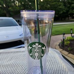 Clear STARBUCKS Venti Tumbler. New