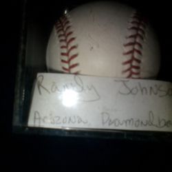 Baseball Belong To Randy Johnson One Of The Balls He Used To Pitch In A Game Signed By Randy Johnson Autographed Not Authenicated But Autographed For 
