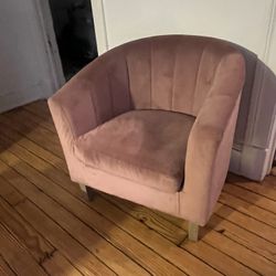 Rose/ Mauve velvet Chair 