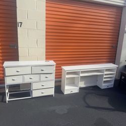White Dresser/ Desk