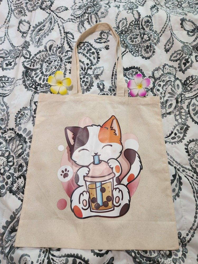 Tote Bag Kitty Tea Bobba