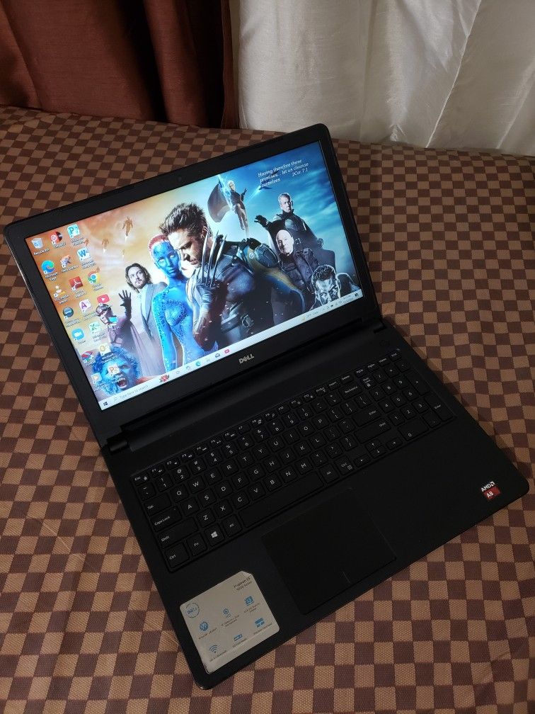 15.6"inch AMD A8 Dell Laptop, 500GB HDD, 8GB RAM, Inbuilt Bluetooth, HDMI, DVD RW 📀 And SD Card Reader. Windows 10 Installed.