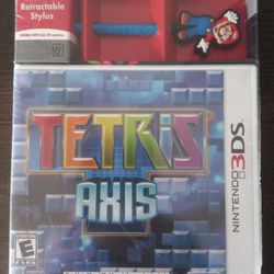 Tetris Axis Nintendo 3DS & Bonus Retractable Mario Stylus New Sealed 