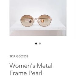 Brand New Gucci Faux Pearl Sunglasses 
