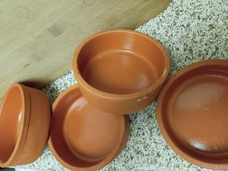 Small Terracotta Clay Bowls Set