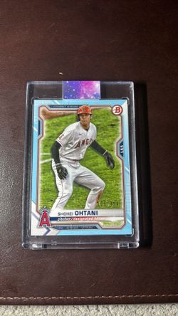2021 Topps Bowman Shohei Ohtani Light Blue numbered 118/499