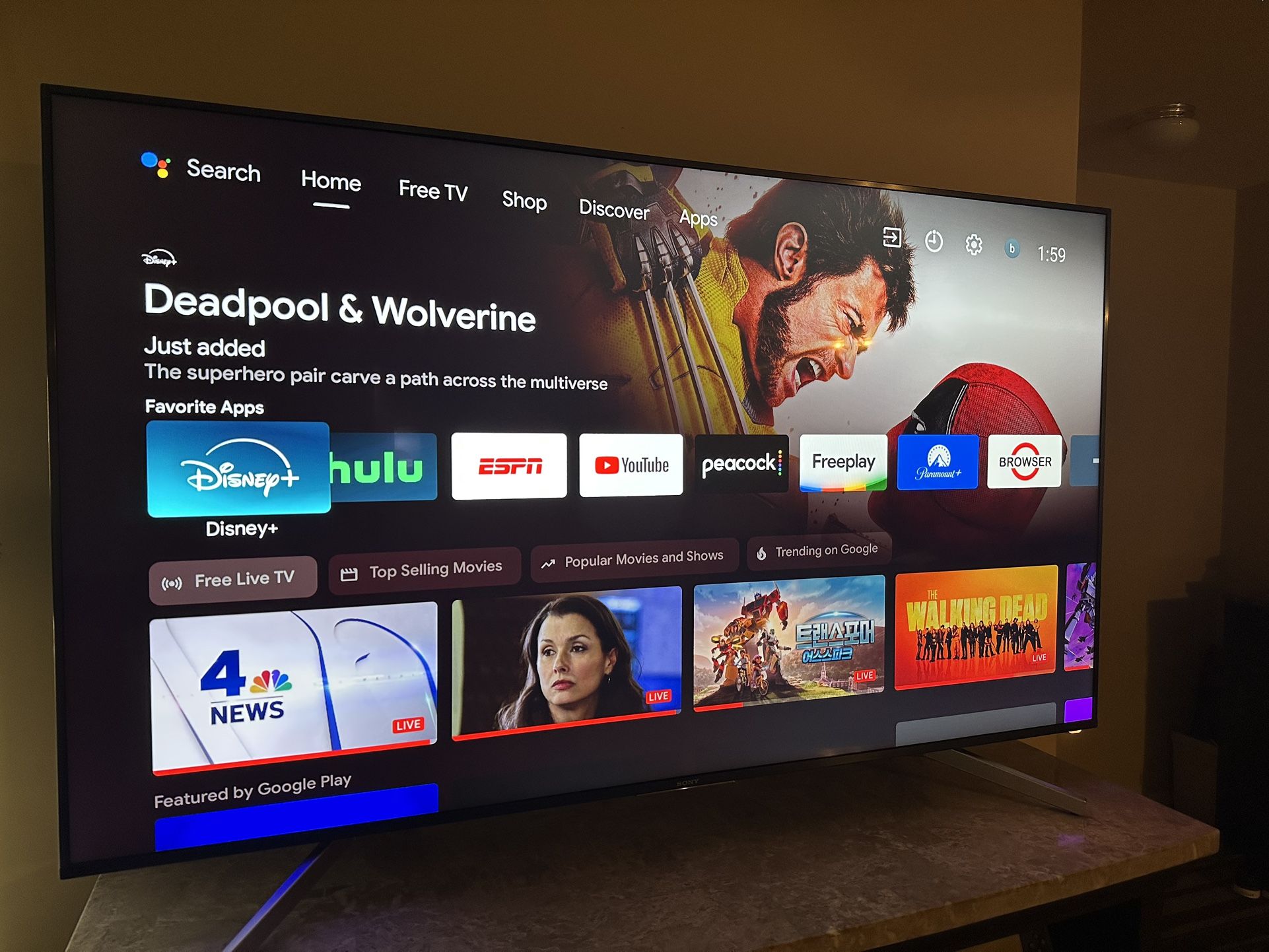 Sony 65 4K TV. X850