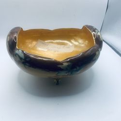 Antique T&V Limoges France Handpainted Footed Nut Bow