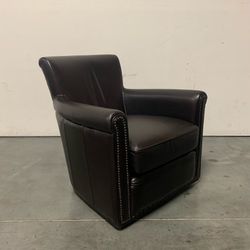 Pottery Barn, Irving Leather Swivel Chair