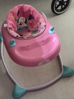 Minnie mouse Walker! Pink! Practically New!