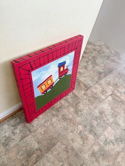 Kids Train Canvas Wall Art — Set of 2