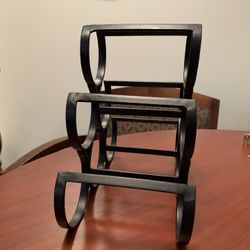 Metal 6 Bottle Wine Rack, 12" x 7" x 10", Black