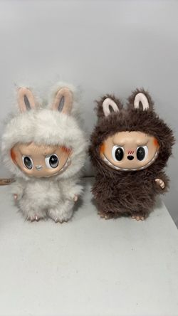 Fuzzy Monster Plush Figures Set of 2