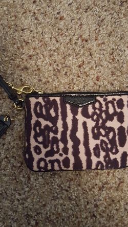 Coach leopard wristlet
