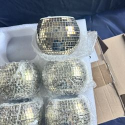 Gold Glass Decor Candle Holder Or Center Pieces 