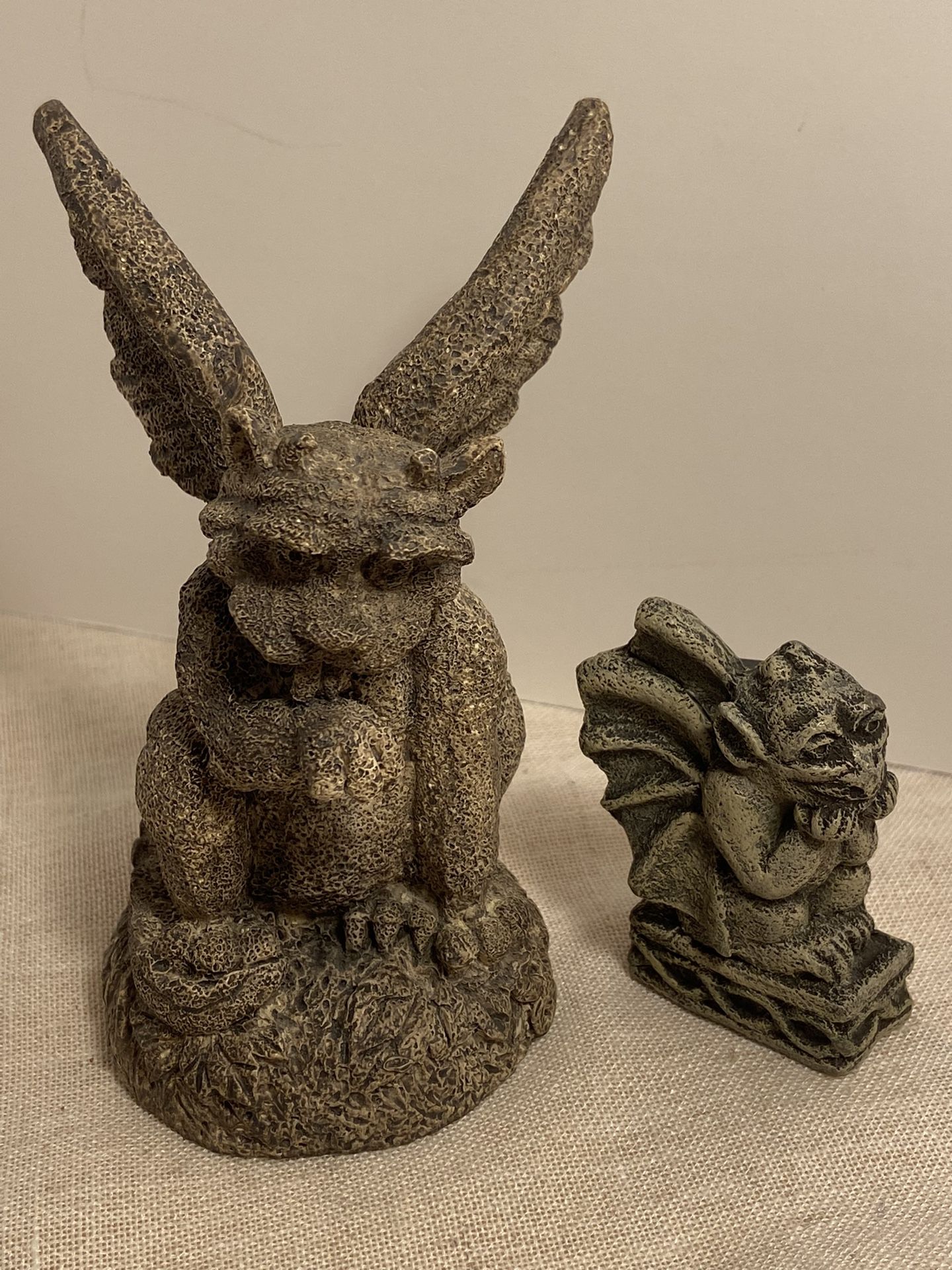 90s vintage Gargoyle Statue and Magnet figurine LOT gothic winged protector 1995