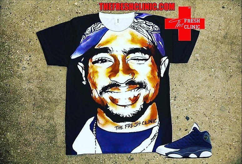 2Pac Jordan 13 Flint tee shirt