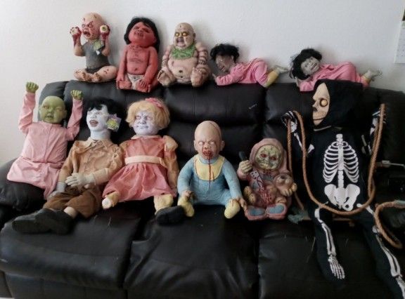 Halloween Spirit Halloween Zombie Babies Decoration Props Animatronics Decor Scary Doll Figures Chucky Michael Myers