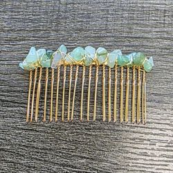 Green Aventurine Comb
