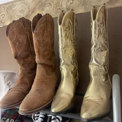 Men’s Leather Boots 10 1/2 Nice 